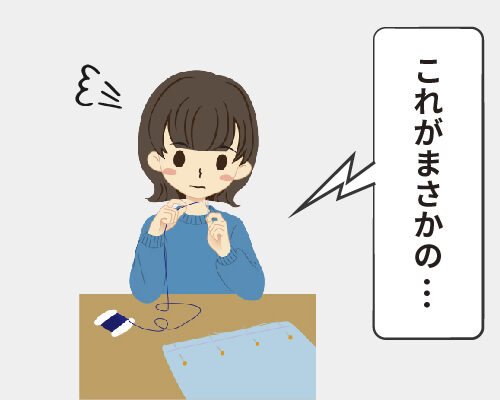 裁縫をする女性