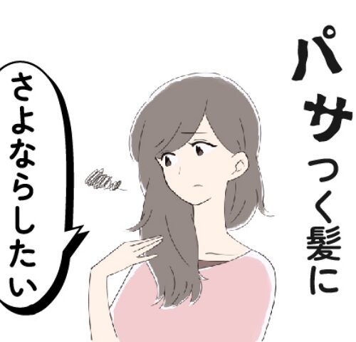髪のパサつきを気にする女性のイメージ