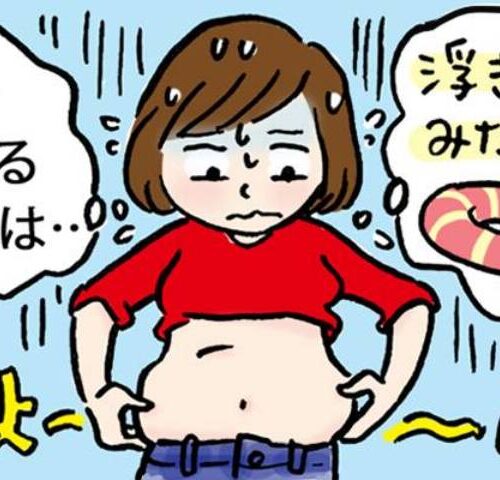 40代になってから急におなか周りに脂肪がついた女性